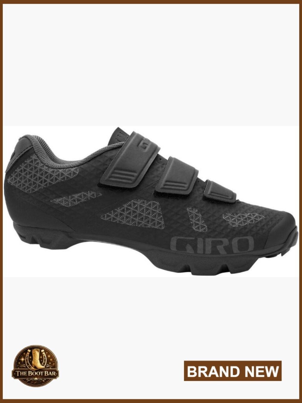 Women's Mountain Bike Shoe with Hook-and-Loop Straps, Cycling Shoe, SPD